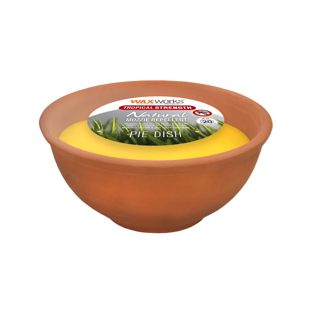 TROPICAL STRENGTH CITRONELLA CANDLE PIE DISH, WaxWorks
