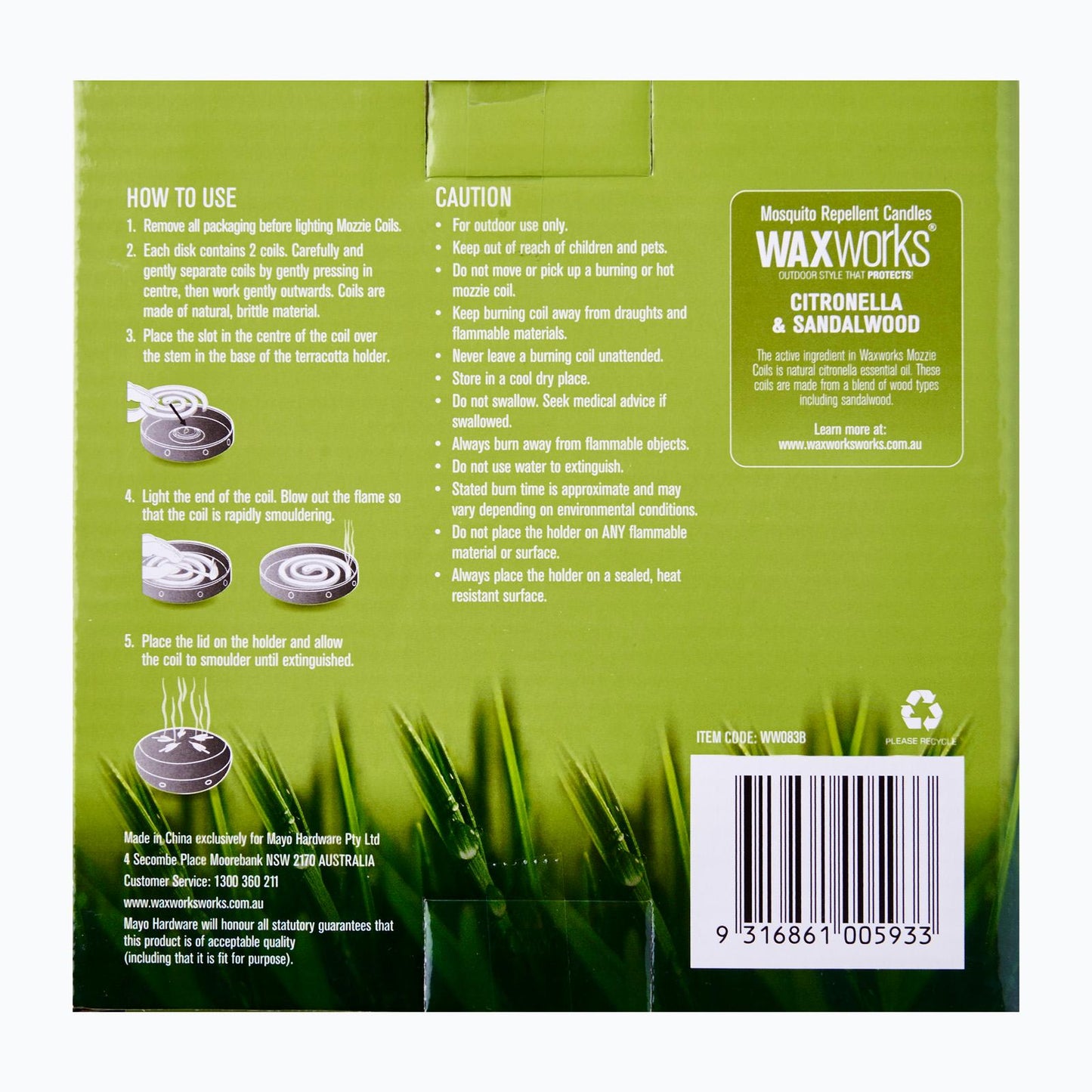 WaxWorks Painted Terracotta Coils Holder