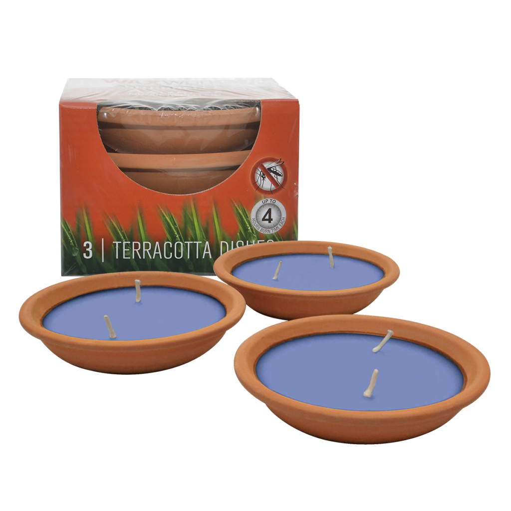 Waxworks Citronella Terracotta Dishes - Candles