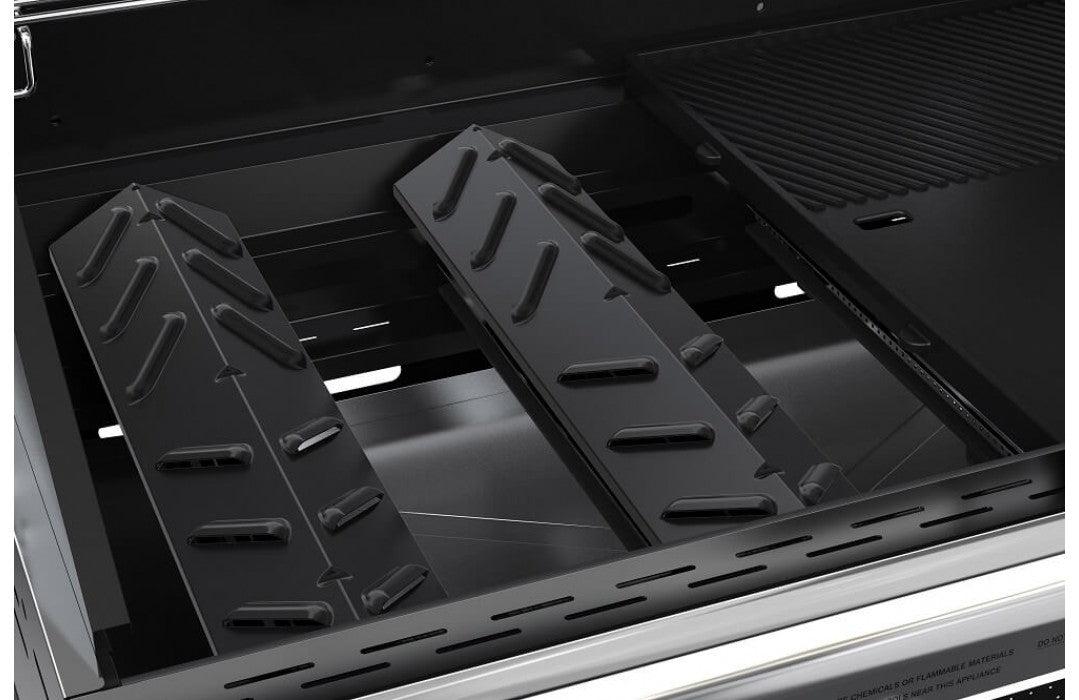 Premium Beefmaster 6 Burner BBQ on Classic Cart with Stainless Steel Side Burner