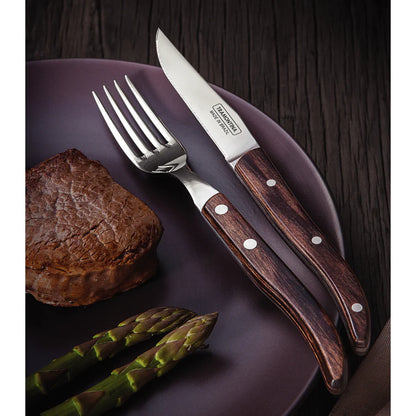 Tramontina Churrasco Steak Flatware Set, 4pcs, Stainless Steel