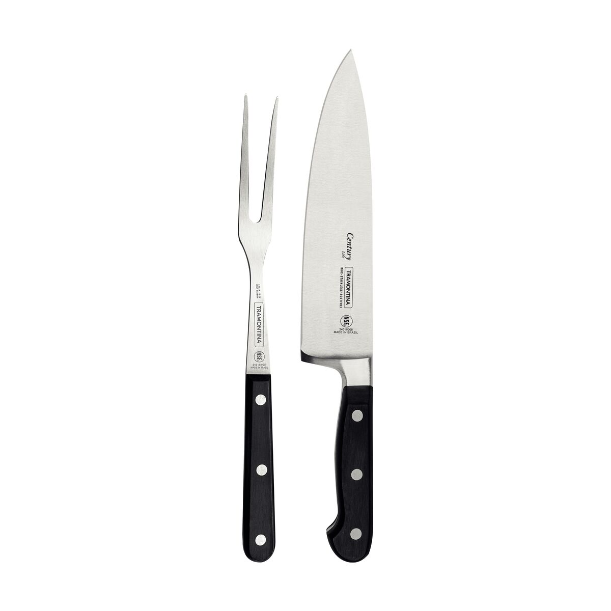 Tramontina Century 2-Piece Carving Set with Stainless-Steel Blades and Fiberglass-Reinforced Polycarbonate Handles