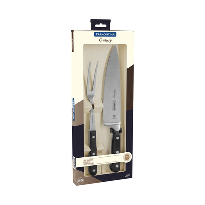 Tramontina Century 2-Piece Carving Set with Stainless-Steel Blades and Fiberglass-Reinforced Polycarbonate Handles