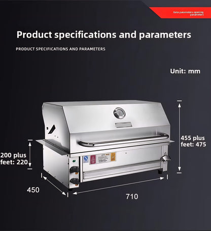 Stainless Steel Smokeless Built in Electric Grill