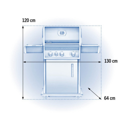 Napolean Rogue 425 Gas Grill With Side Range Burner