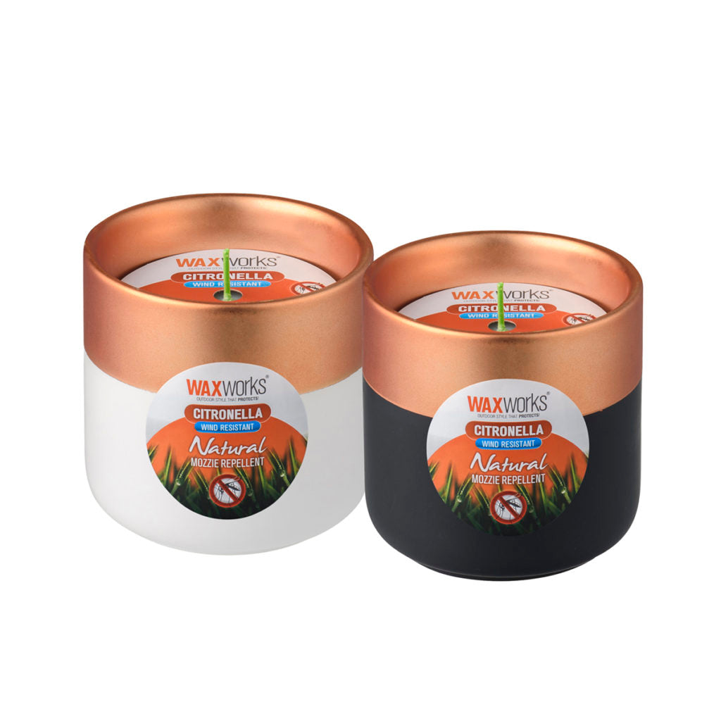 Waxworks Citronella Wind Resistant Copper Top Candle