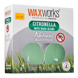 Waxworks Citronella With Bush Blend - Giant Tea Light Candles