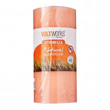 WaxWorks Citronella Pillar Candle - Orange Candles